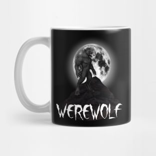 Werewolf Against Full Moon Design Mug